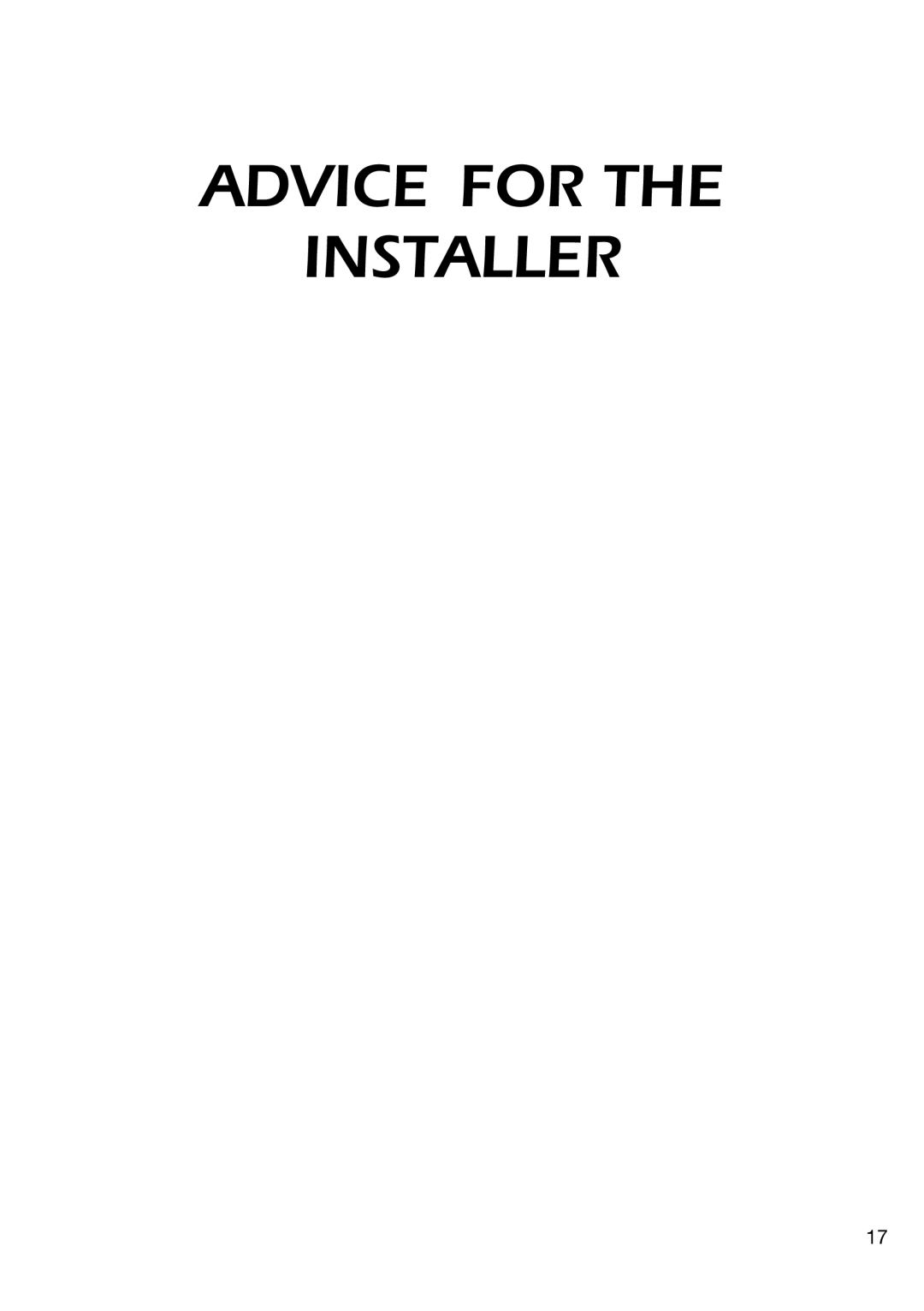 DeLonghi DE302IB manual Advice FOR THE Installer 